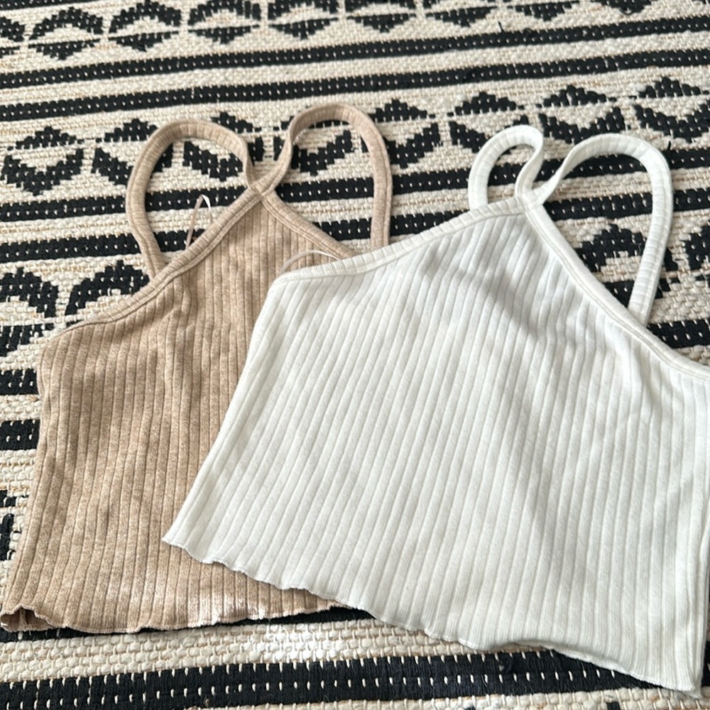 Nwot Miss Love set of 2 halter top super soft sweater like tops